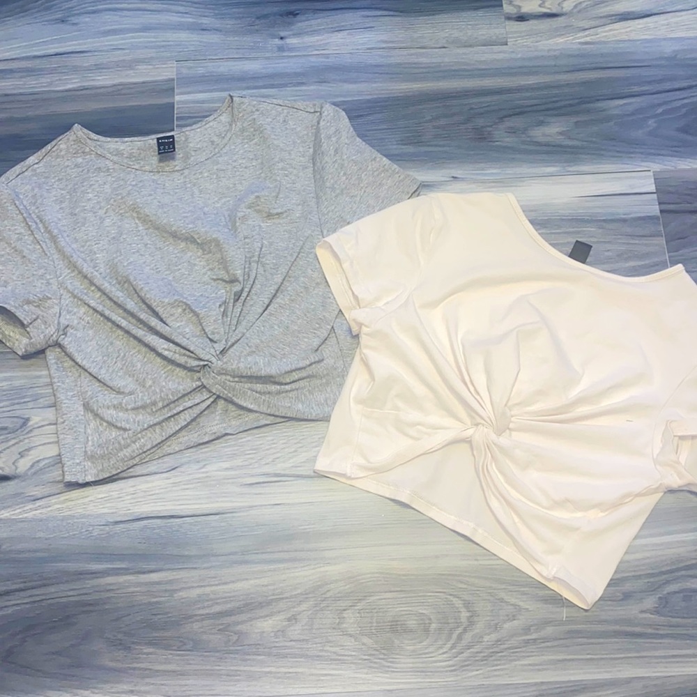 Tight tie front crop top